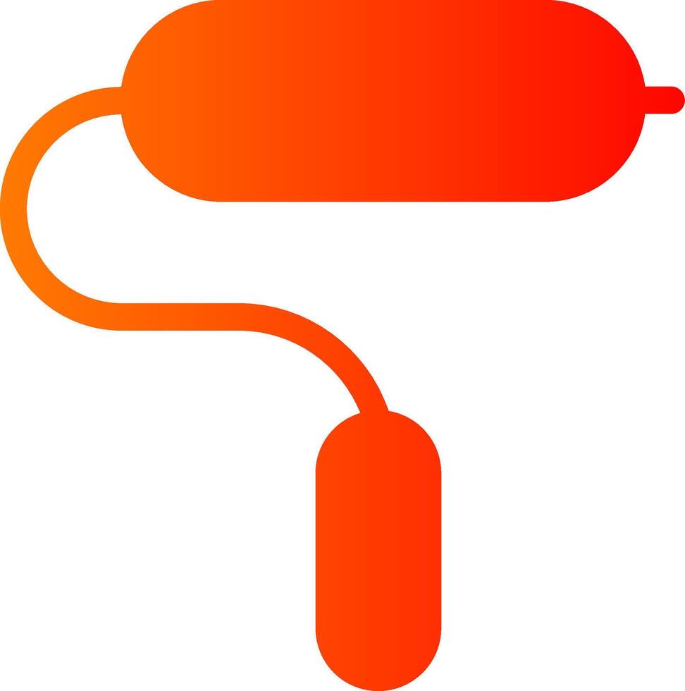 Paint Roller Colorful Icon Icon vector