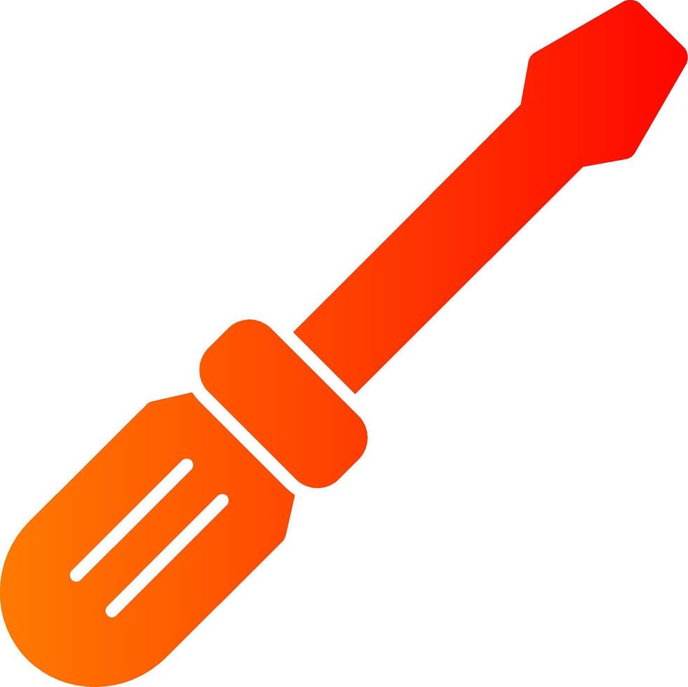 Screwdriver Colorful Icon Icon vector