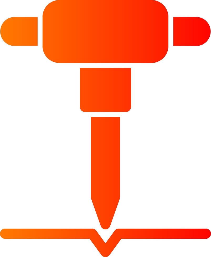 Jackhammer Colorful Icon Icon vector