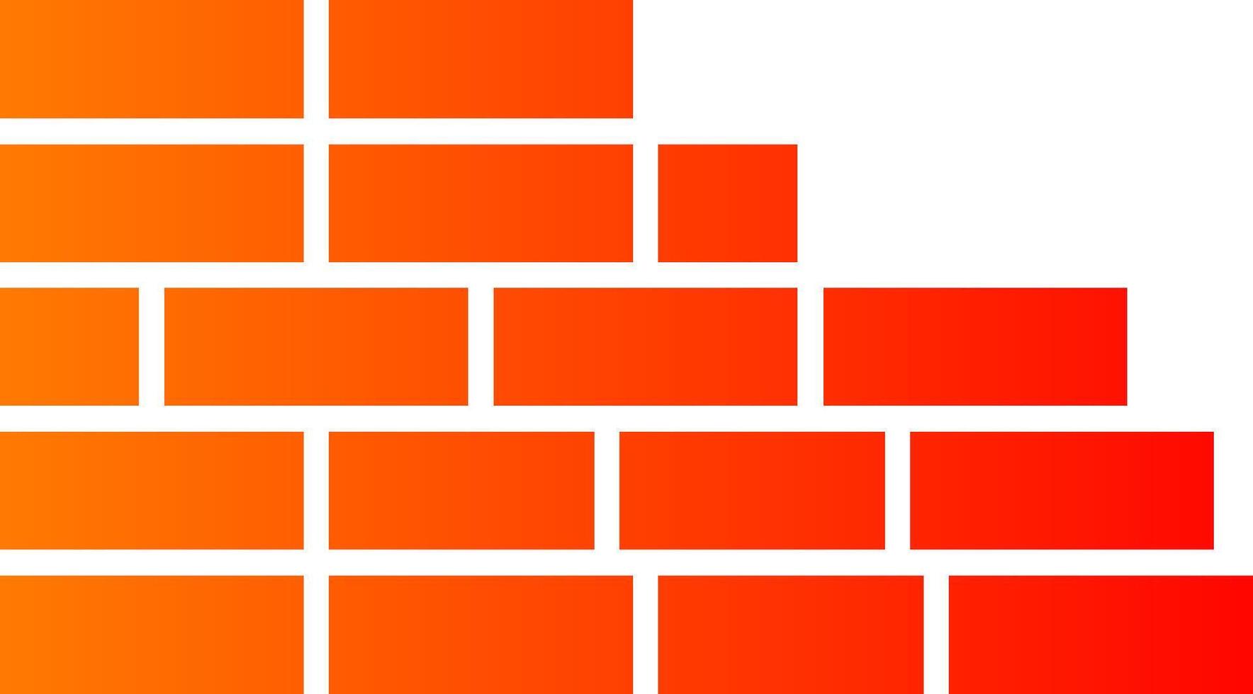 Brickwork Colorful Icon Icon vector