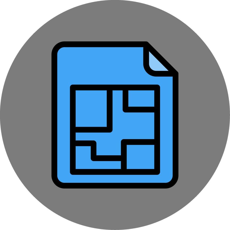 Bluerint Colorful Icon Icon vector