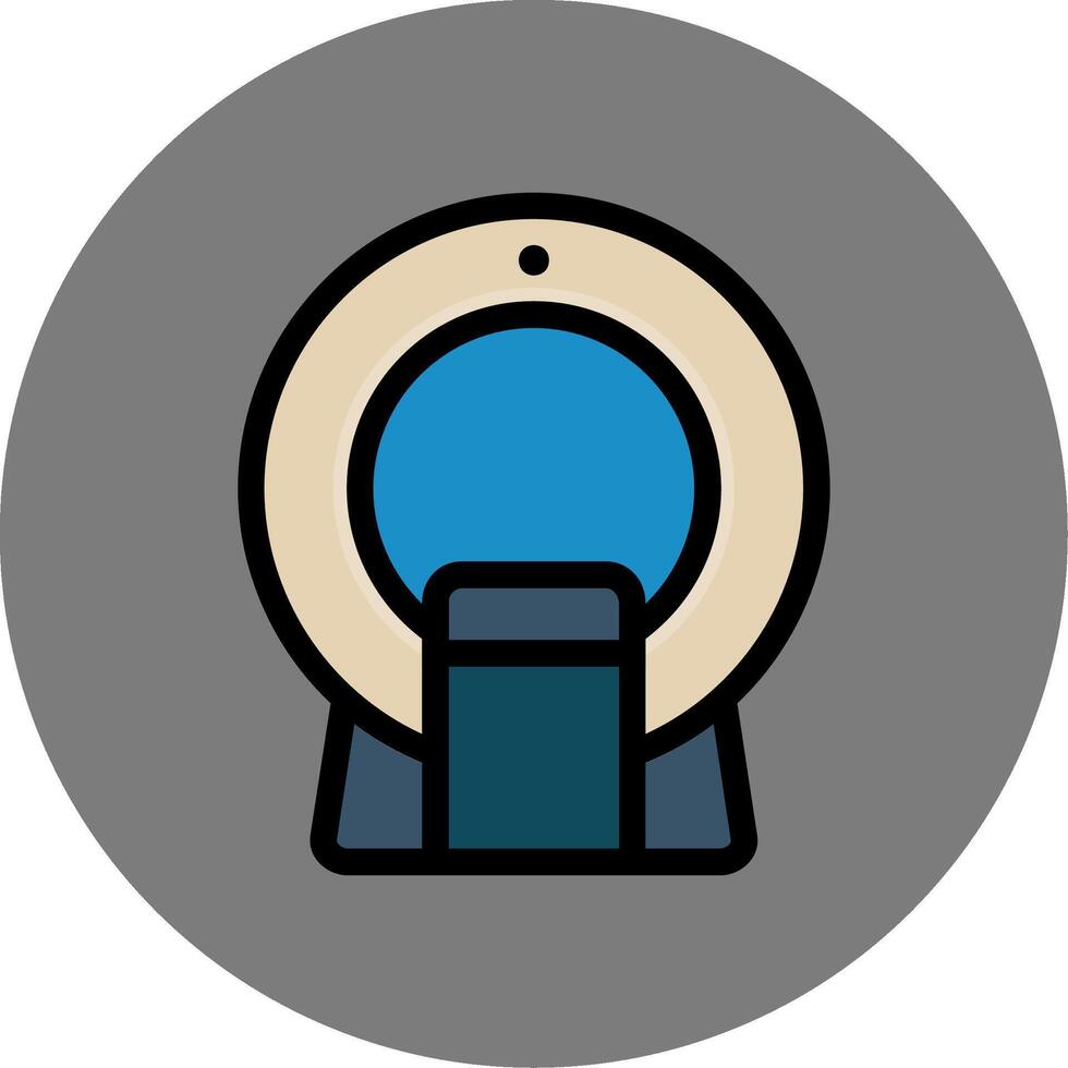 Ct Scan Colorful Icon Icon vector
