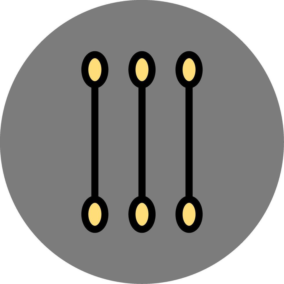 Cotton Swab Colorful Icon Icon vector