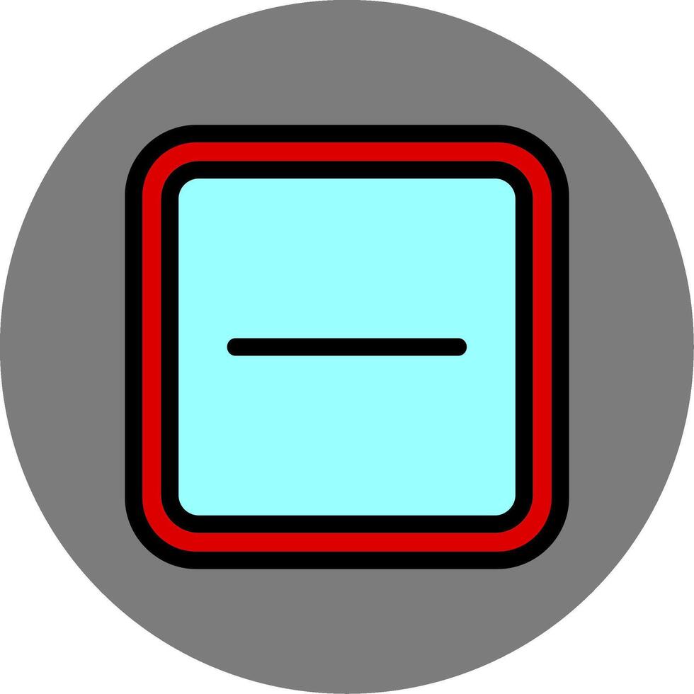 Minus Colorful Icon Icon vector