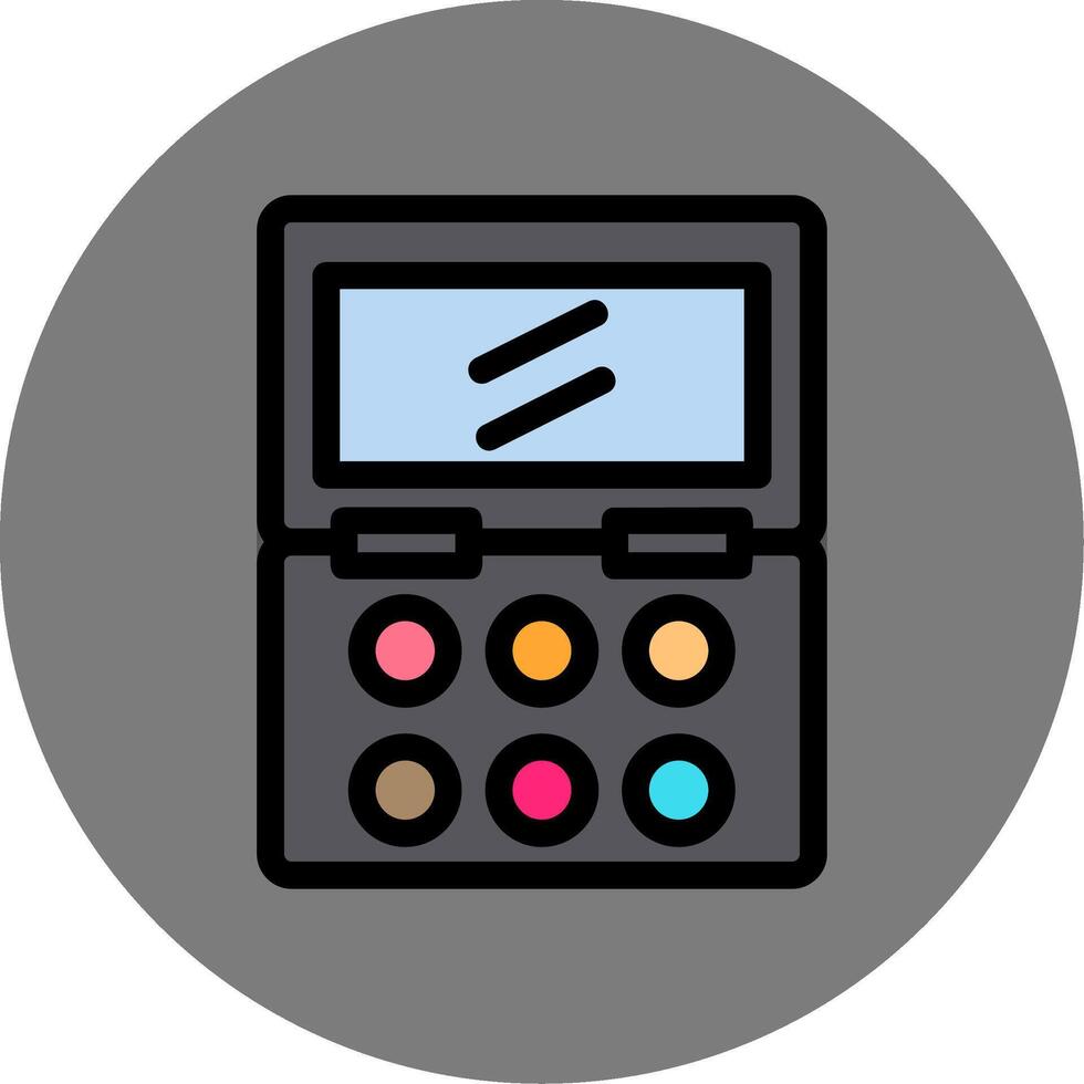 Eye Shadow Colorful Icon Icon vector