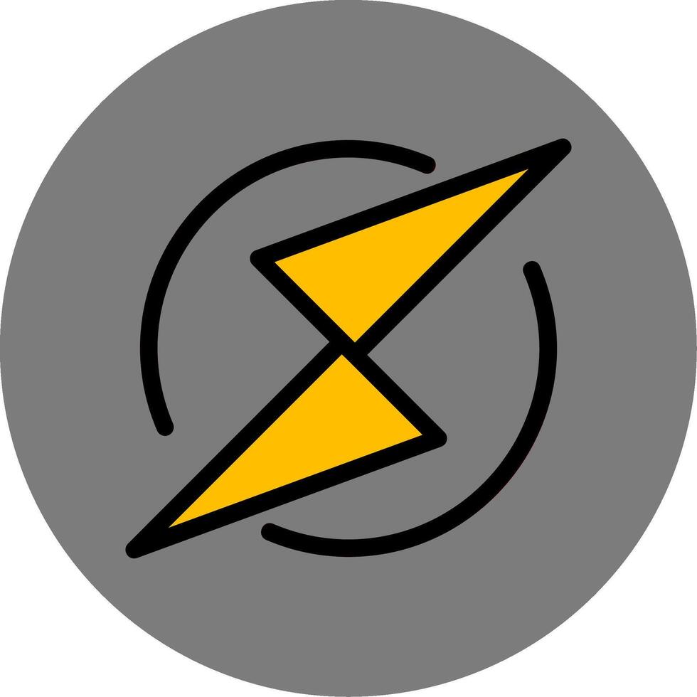 Thunder Bolt Colorful Icon Icon vector