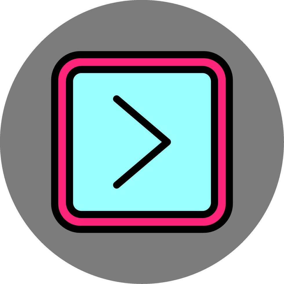 Right Colorful Icon Icon vector