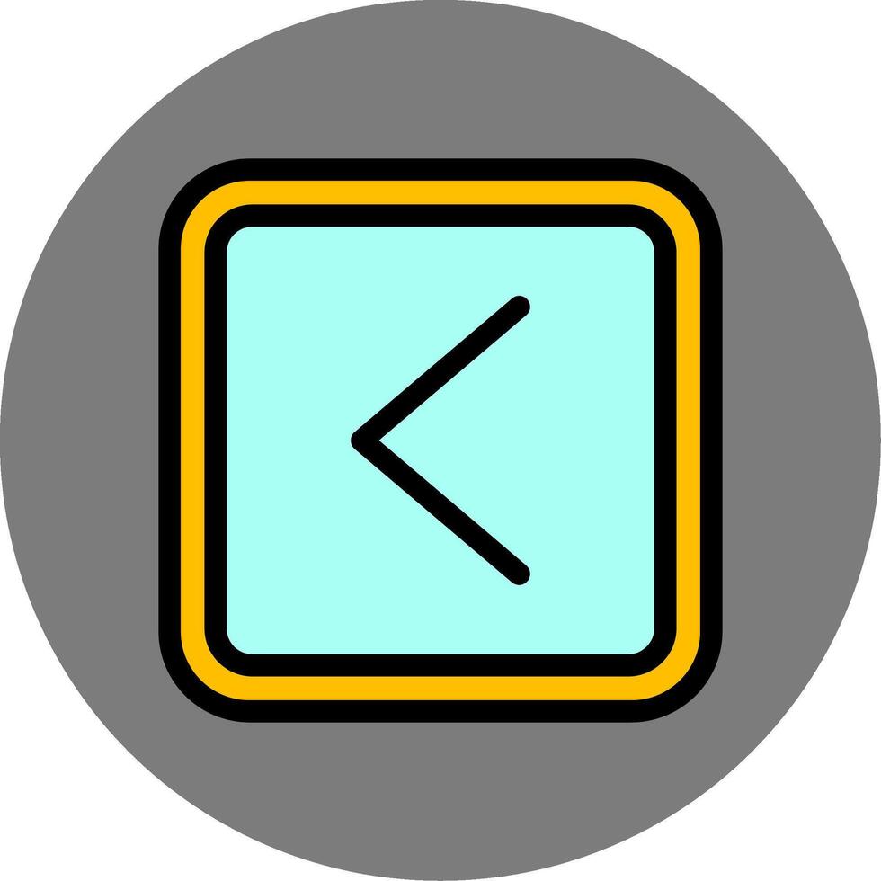 Left Colorful Icon Icon vector