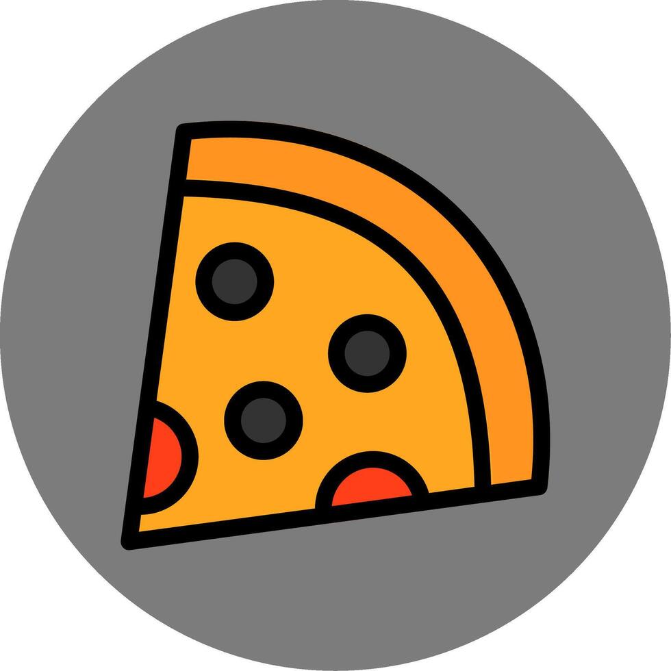 Pizza Slice Colorful Icon Icon vector