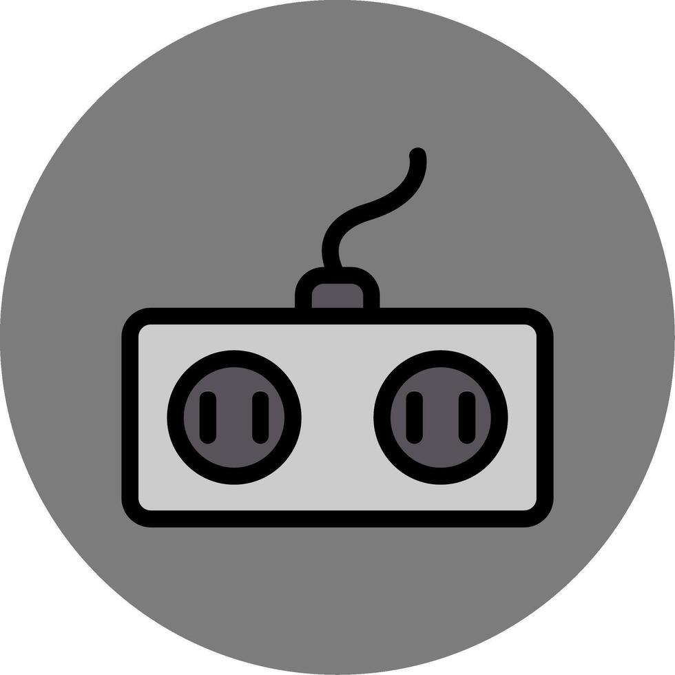 Power Socket Colorful Icon Icon vector