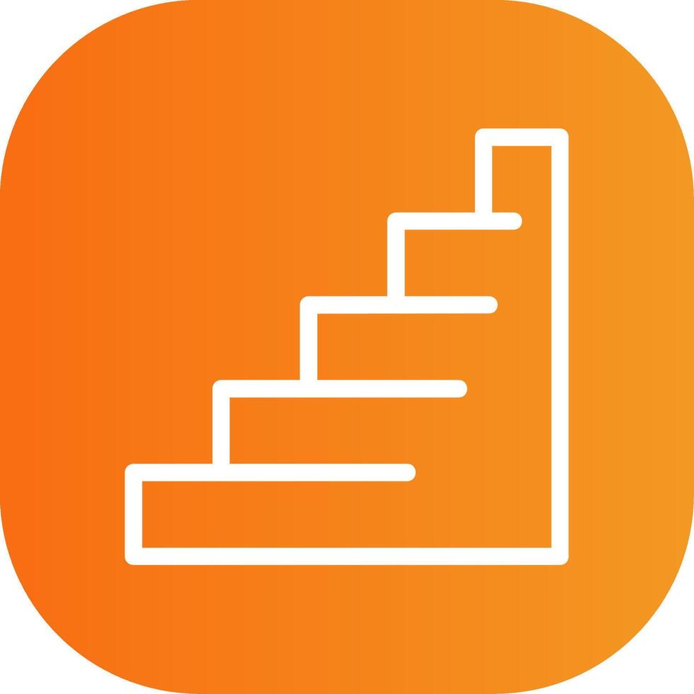 Stairs Colorful Icon Icon vector