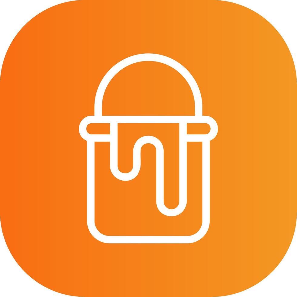 Paint Bucket Colorful Icon Icon vector