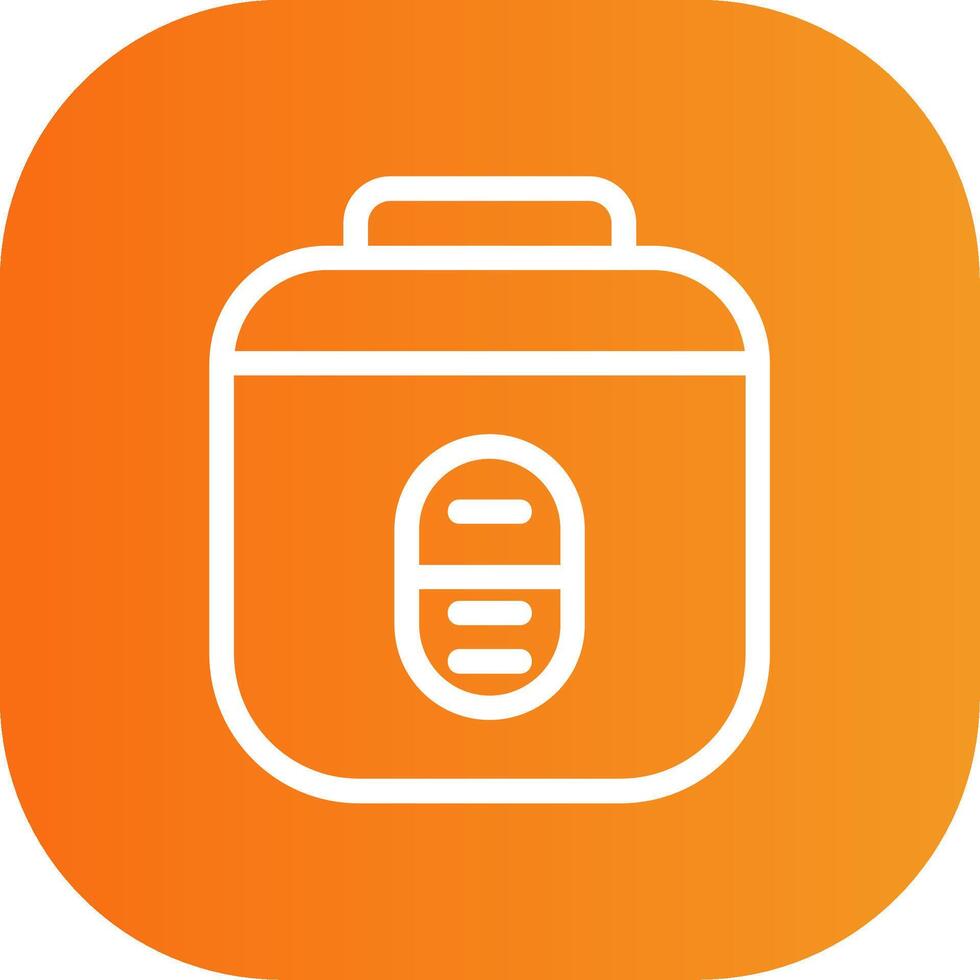 Rice Cooker Colorful Icon Icon vector
