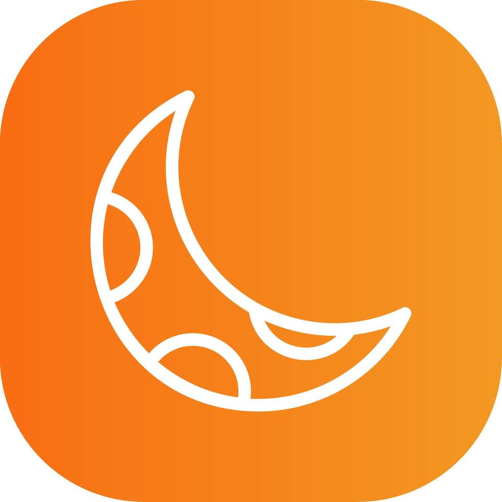 Crescent Moon Colorful Icon Icon vector