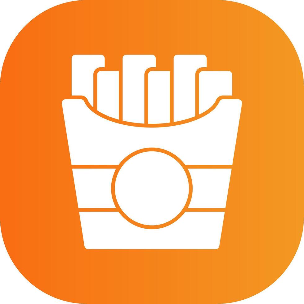 Fries Colorful Icon Icon vector