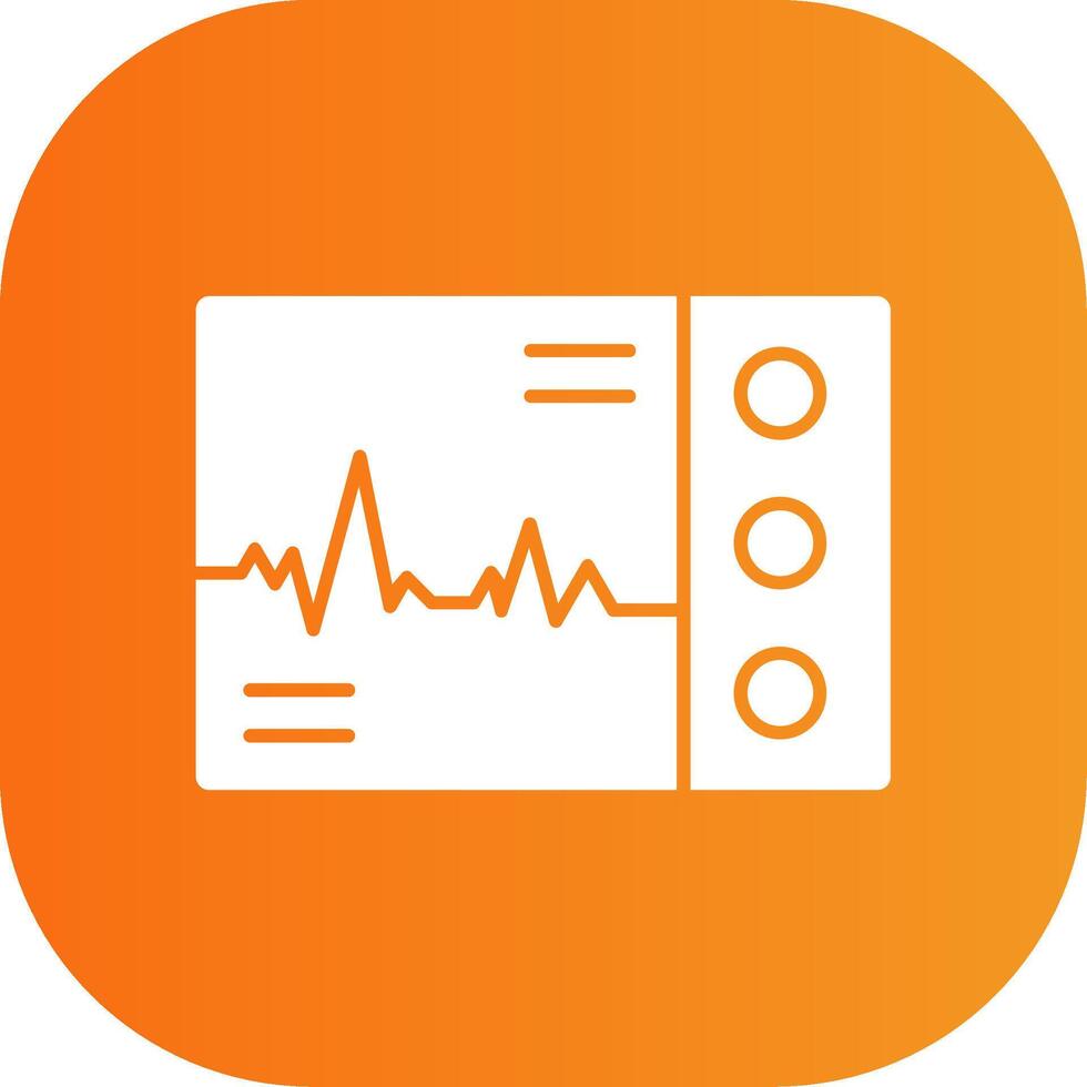 Ecg Colorful Icon Icon vector