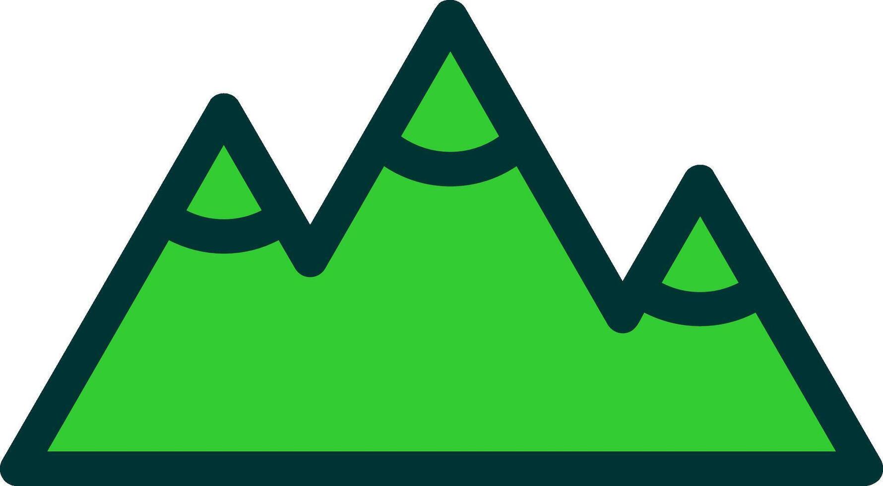 Mountains Colorful Icon Icon vector