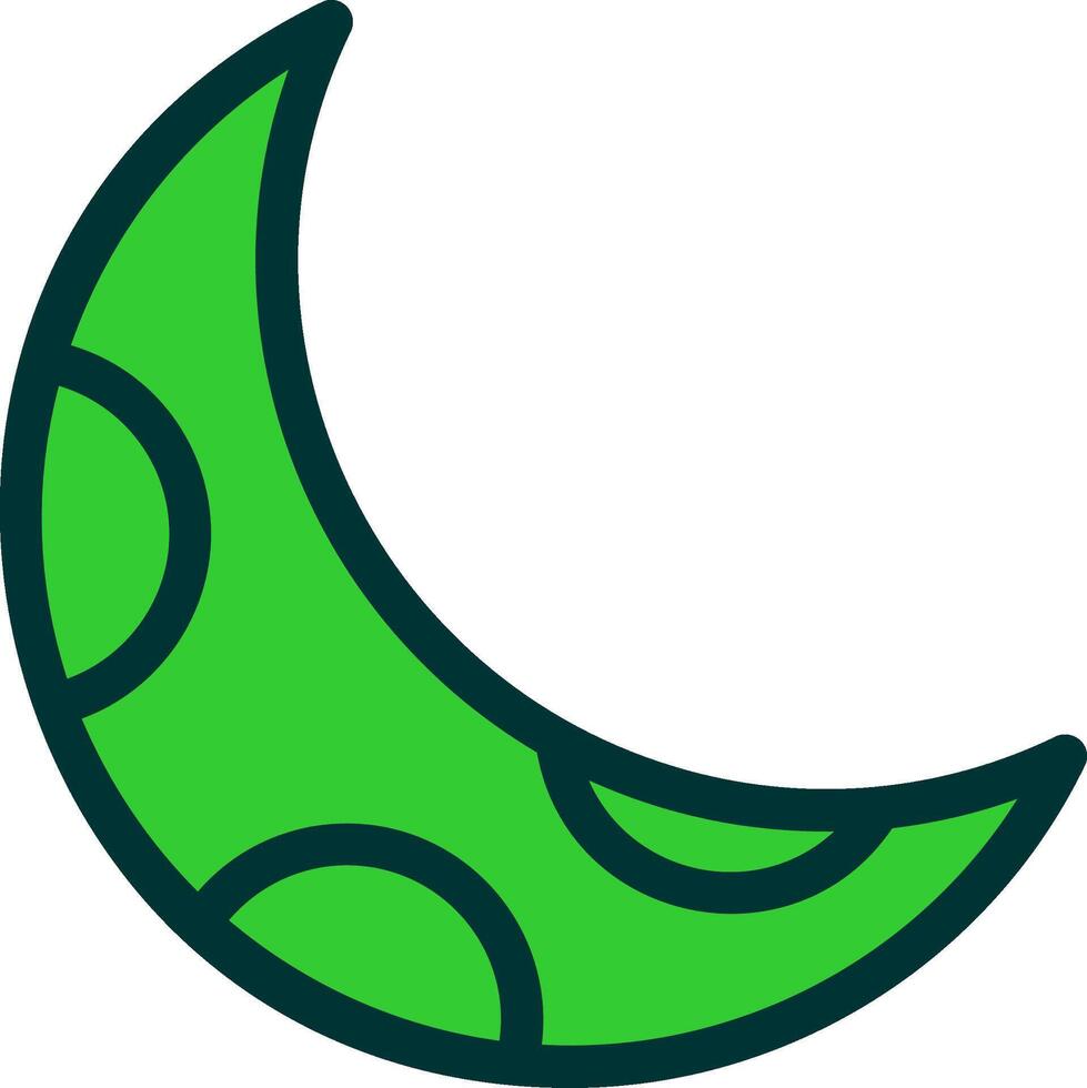 Crescent Moon Colorful Icon Icon vector