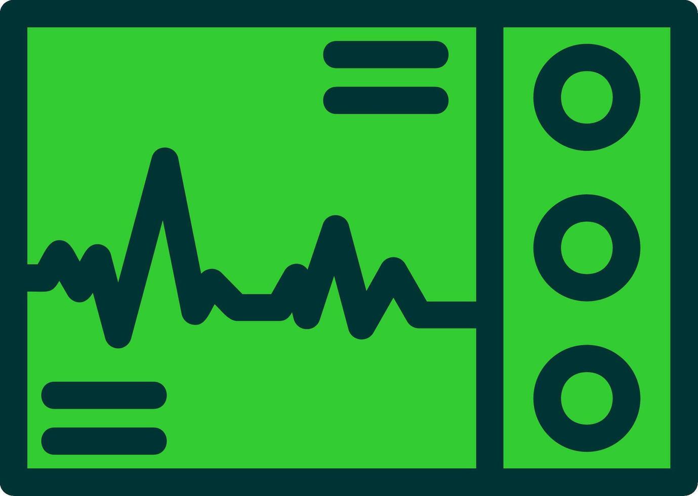 Ecg Colorful Icon Icon vector