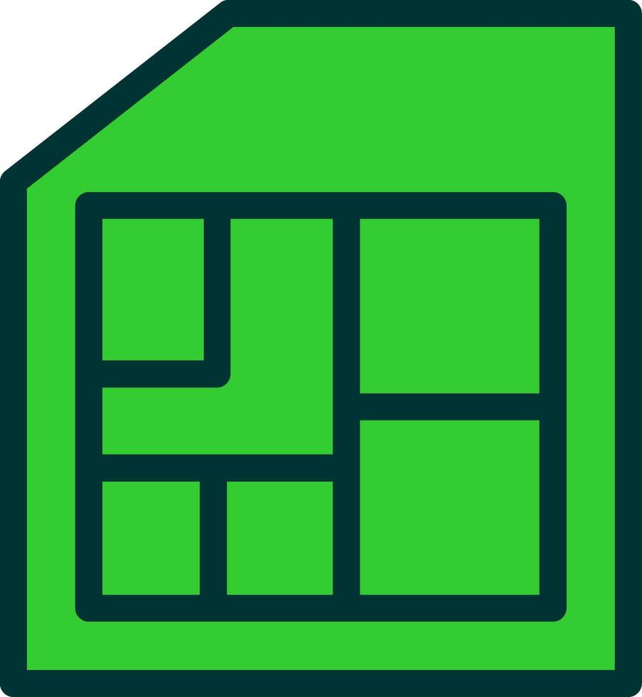 Sim Card Colorful Icon Icon vector