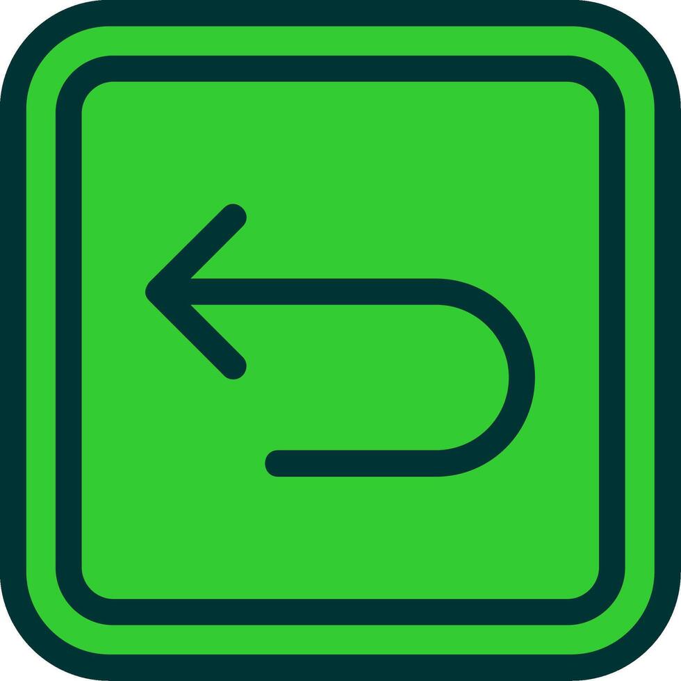 Back Colorful Icon Icon vector