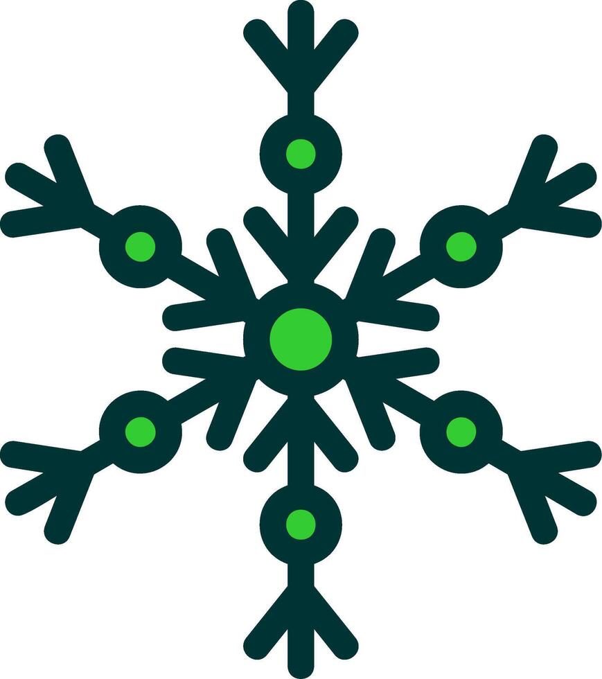 Snow Flake Colorful Icon Icon vector