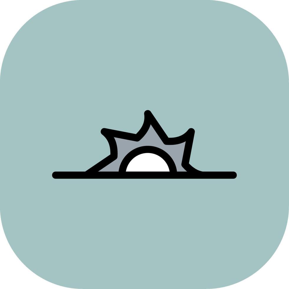 Saw Blade Colorful Icon Icon vector