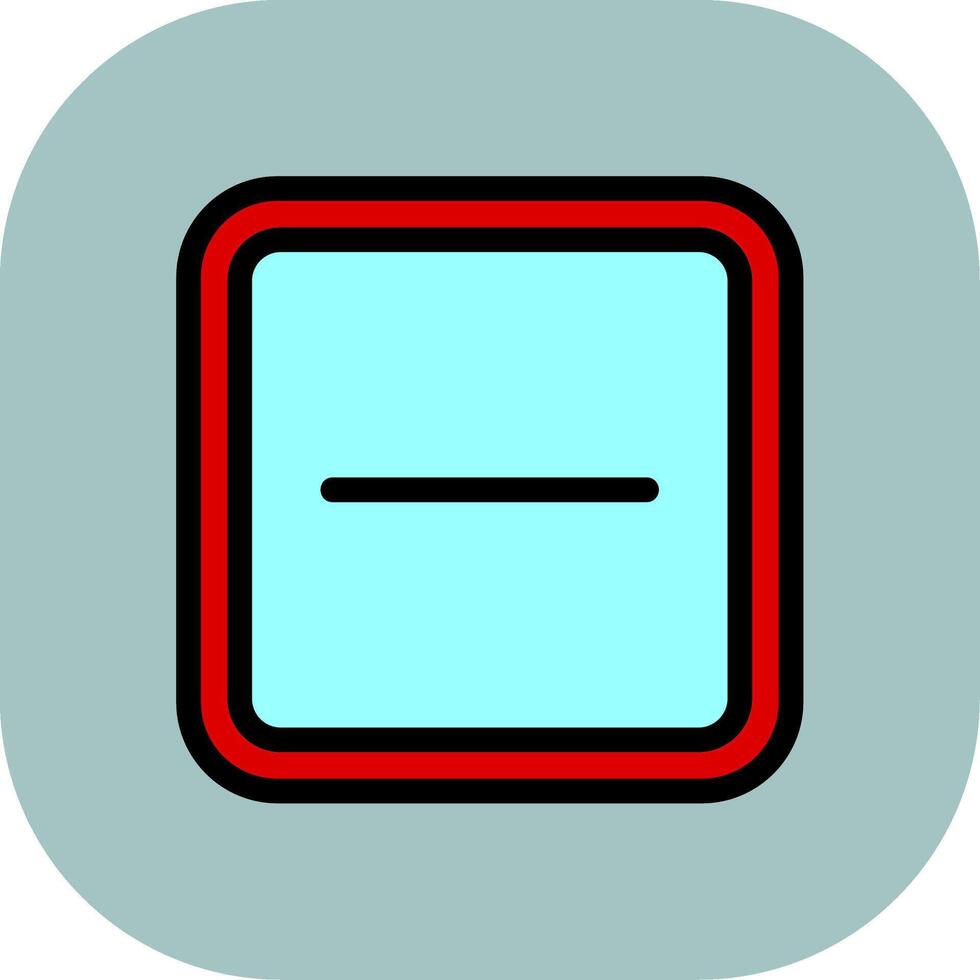 Minus Colorful Icon Icon vector