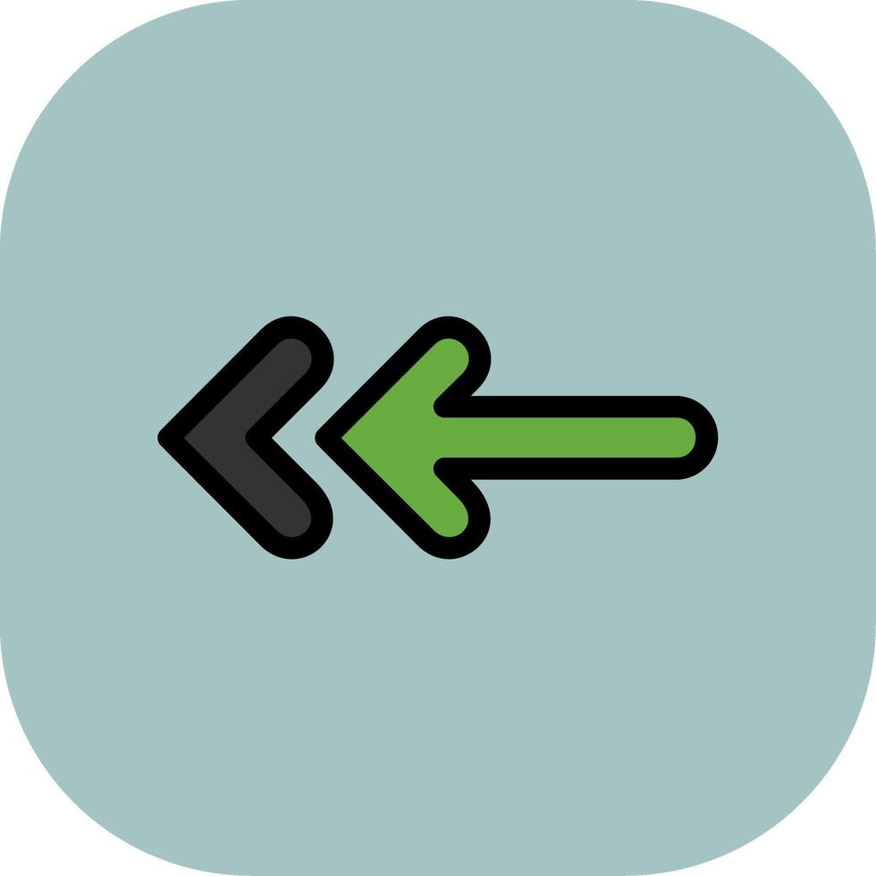 Back Colorful Icon Icon vector