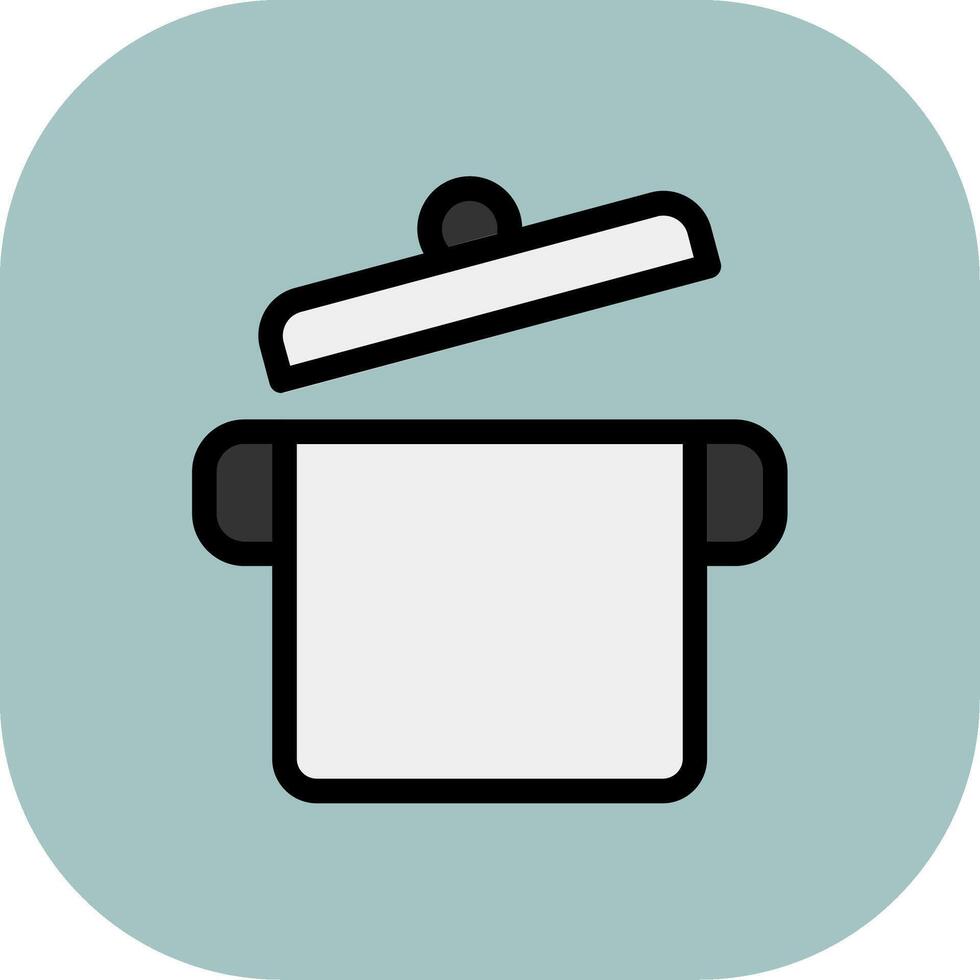 Cooking Pot Colorful Icon Icon vector