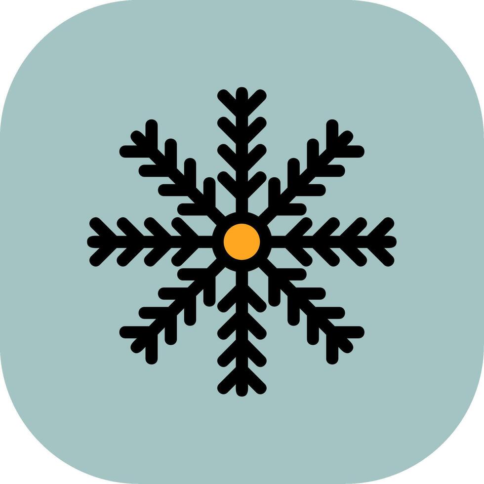 Snow Flake Colorful Icon Icon vector