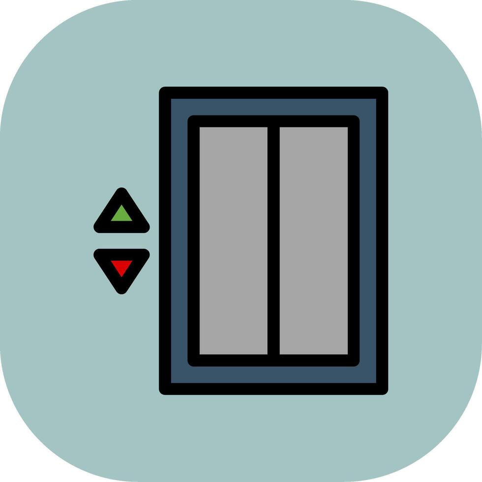 Elevator Colorful Icon Icon vector