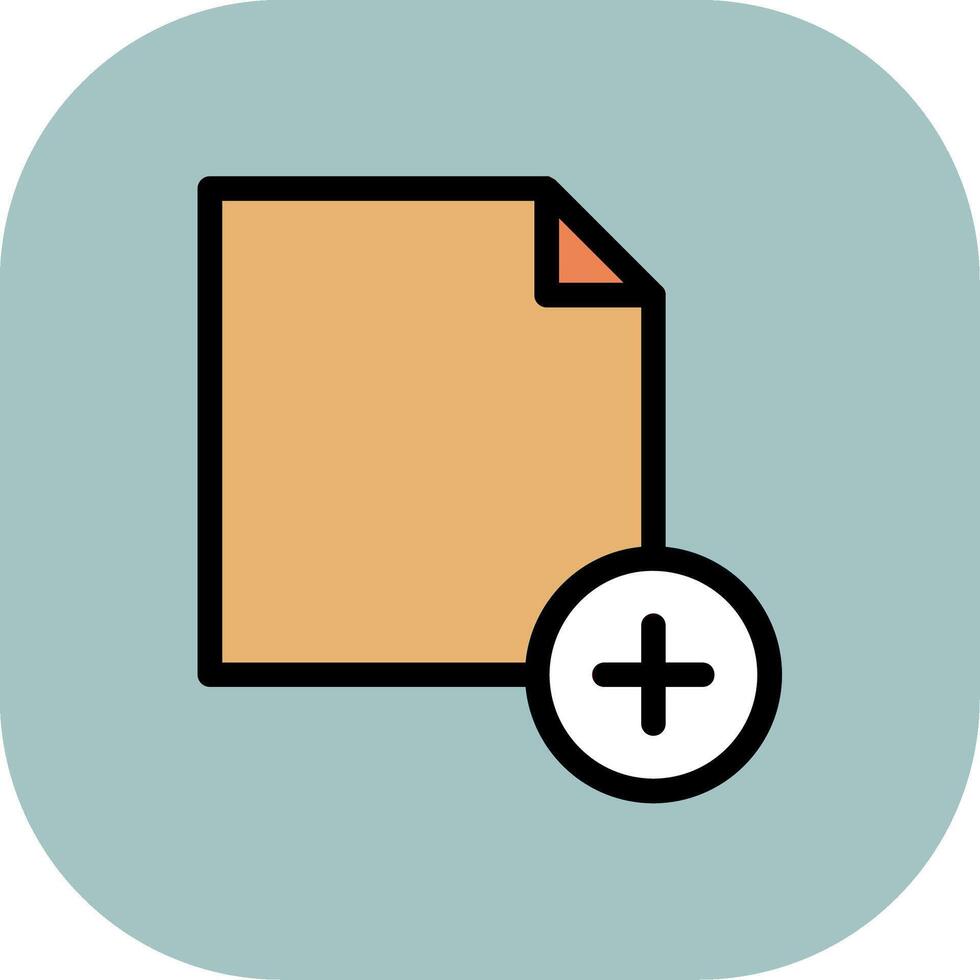 New File Colorful Icon Icon vector