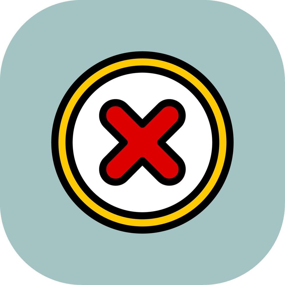 Cancel Colorful Icon Icon vector