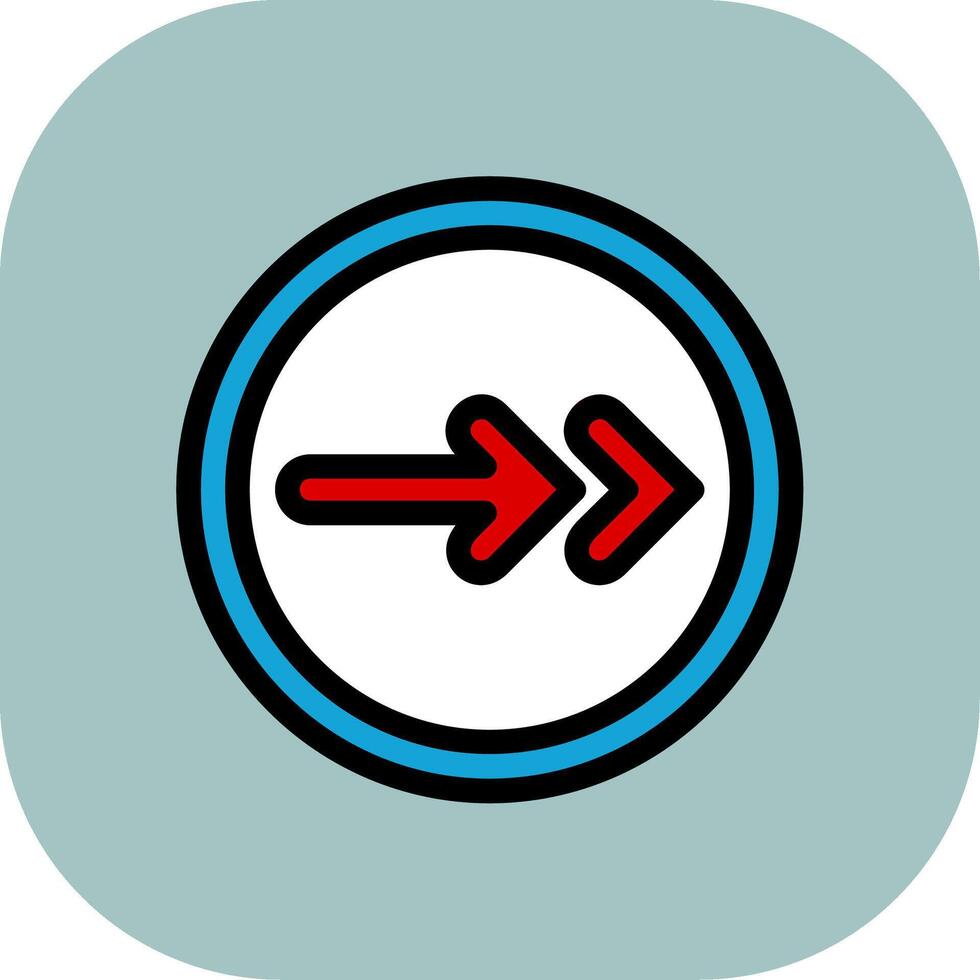 Next Colorful Icon Icon vector