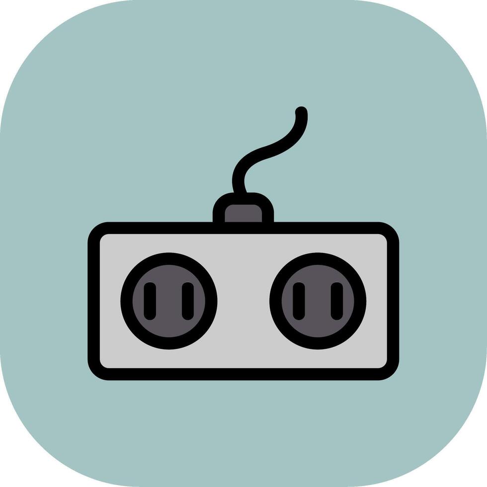 Power Socket Colorful Icon Icon vector