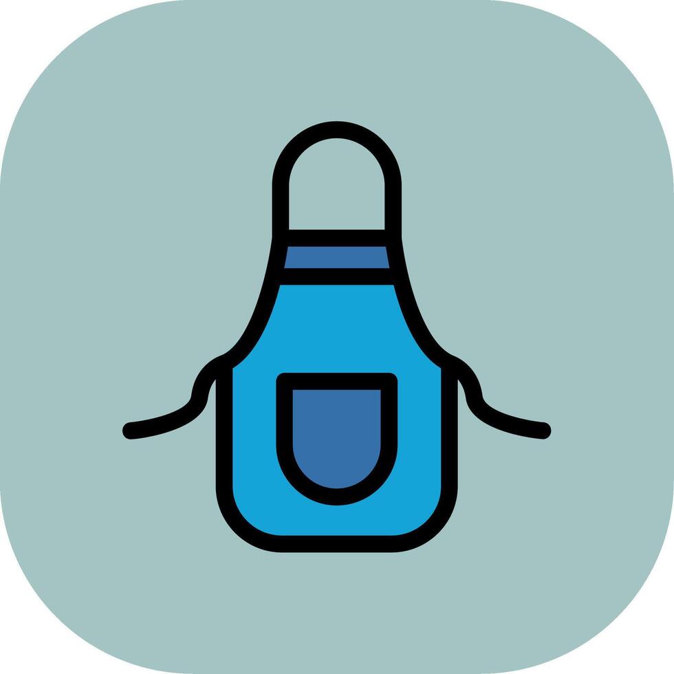 Apron Colorful Icon Icon vector