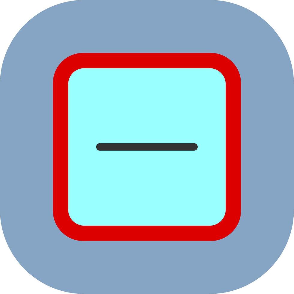 Minus Colorful Icon Icon vector