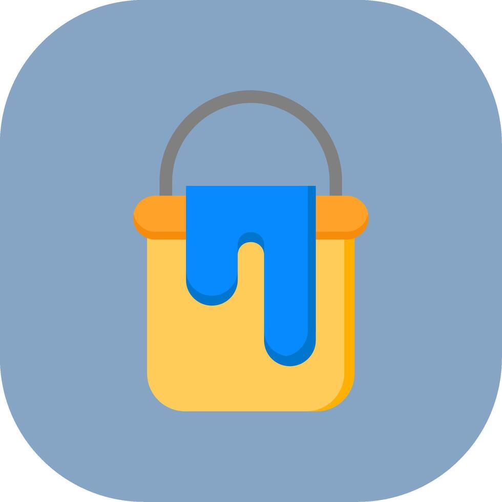 Paint Bucket Colorful Icon Icon vector