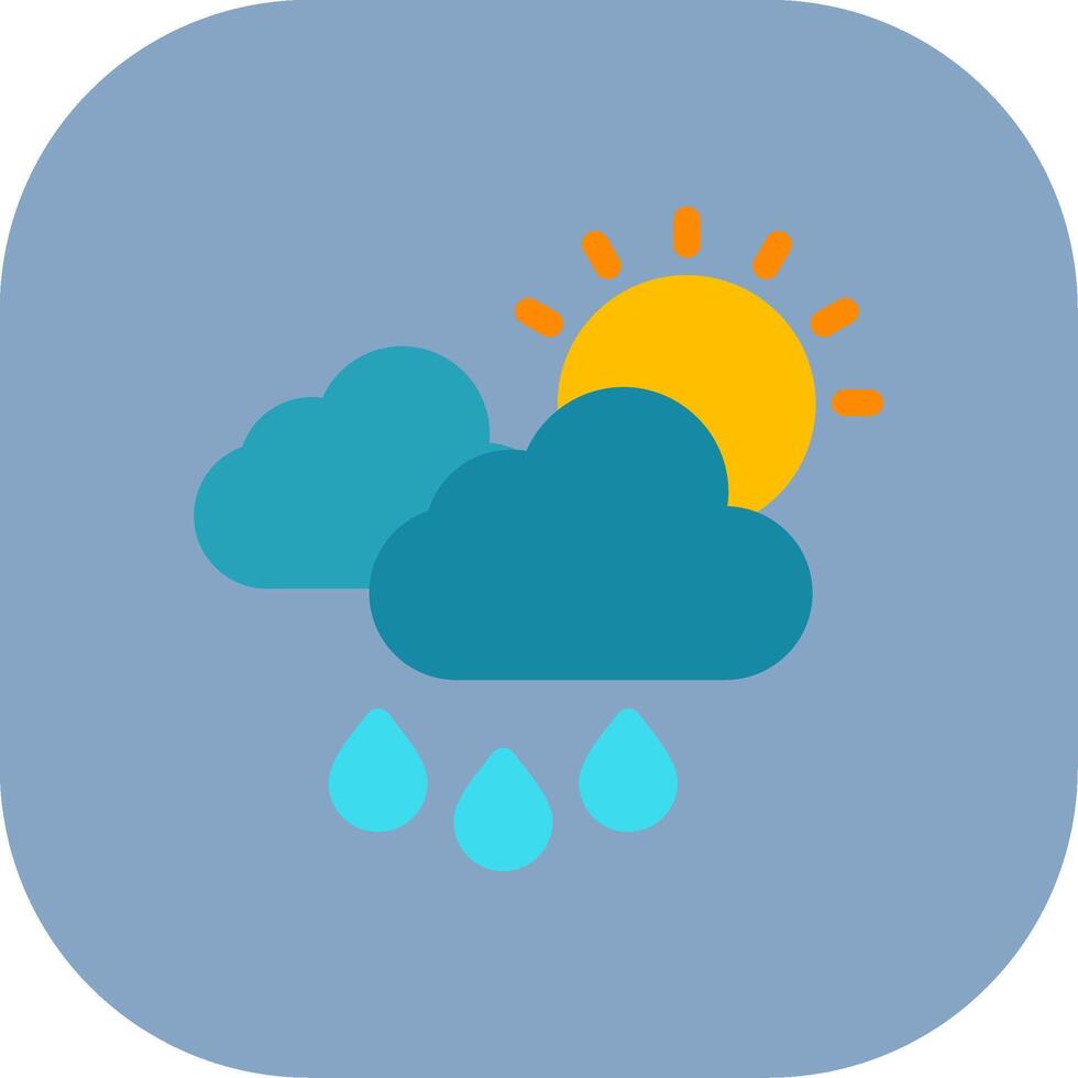 Rainy Day Colorful Icon Icon vector