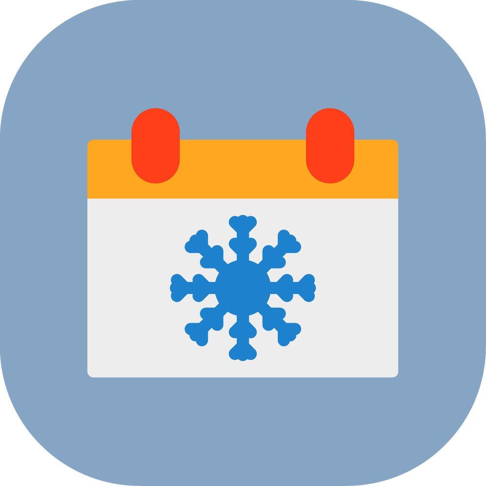 Winter Season Colorful Icon Icon vector