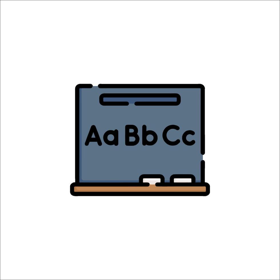 A blackboard with the letters abc and c vector