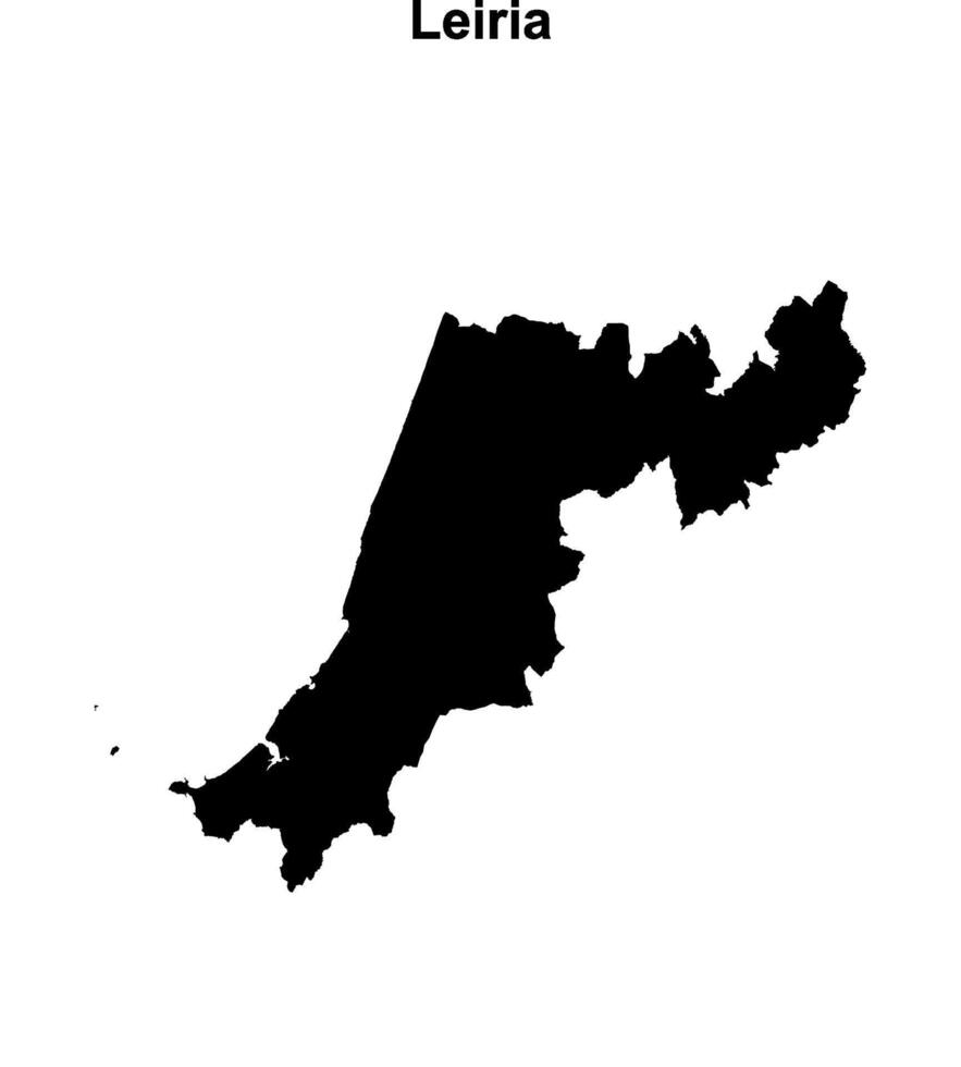 Leiria outline map vector