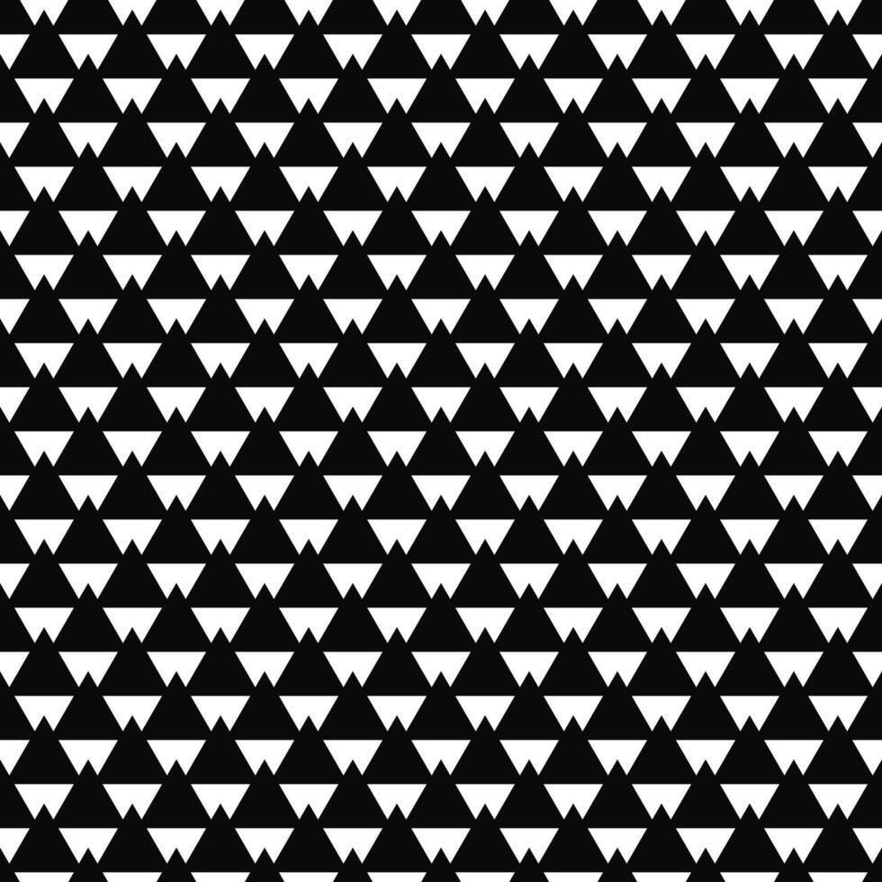 Repeat black and white abstract triangle pattern vector