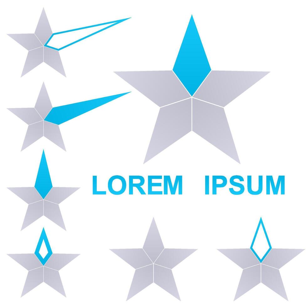 Star logo design set vector