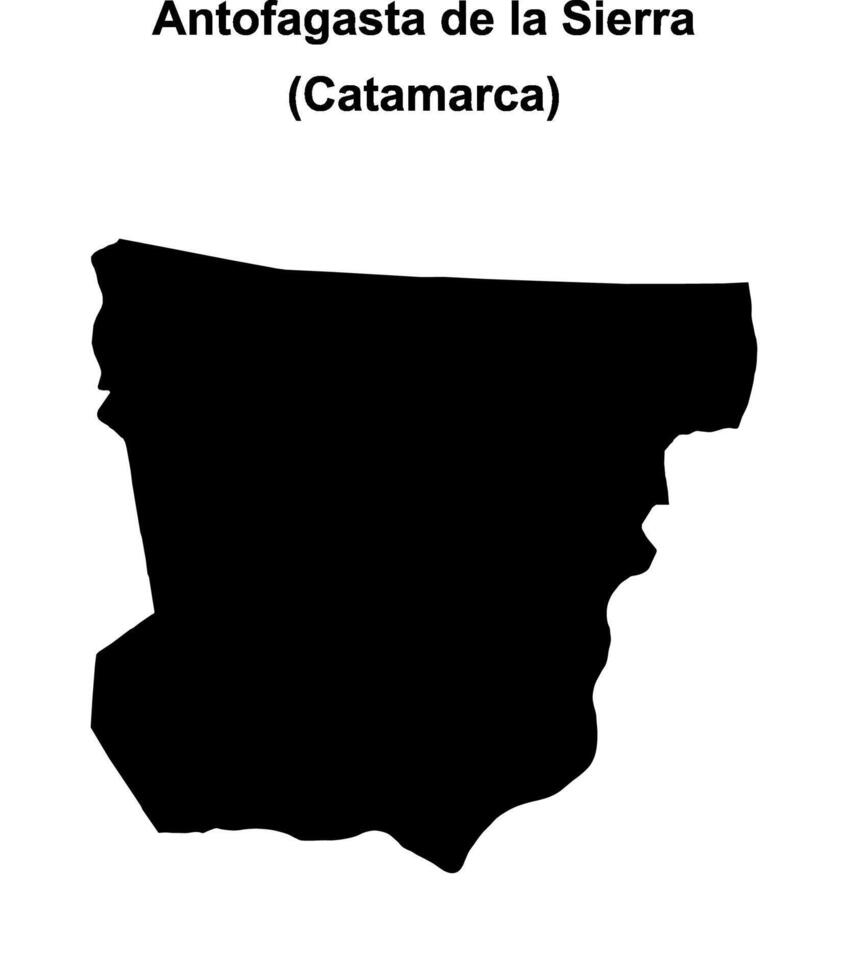 Antofagasta de la Sierra department, Catamarca blank outline map vector