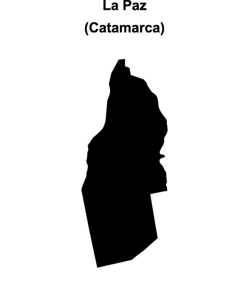 La Paz department, Catamarca blank outline map vector