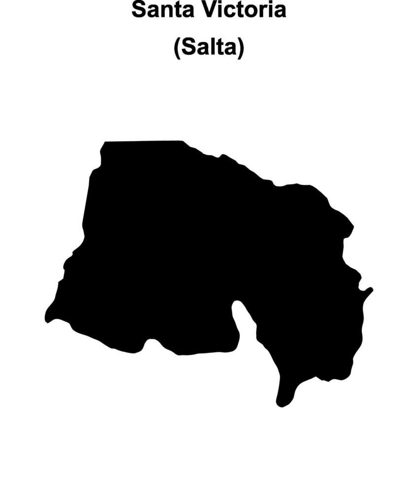 Santa Victoria department, Salta blank outline map vector