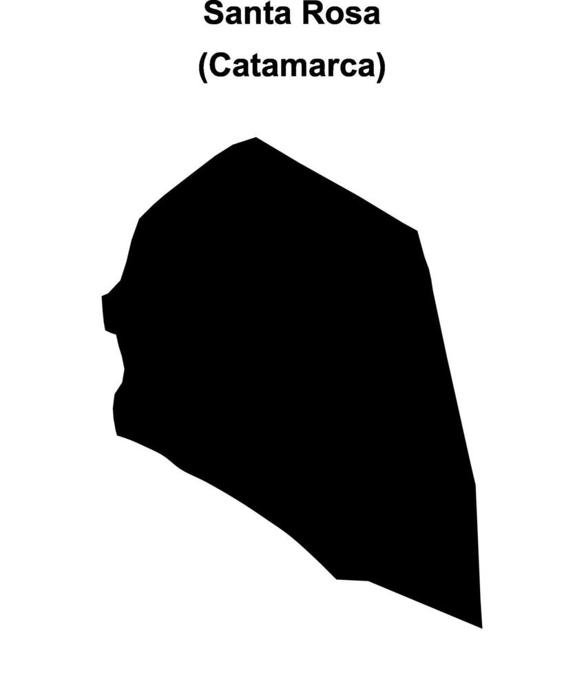 Santa Rosa department, Catamarca blank outline map vector