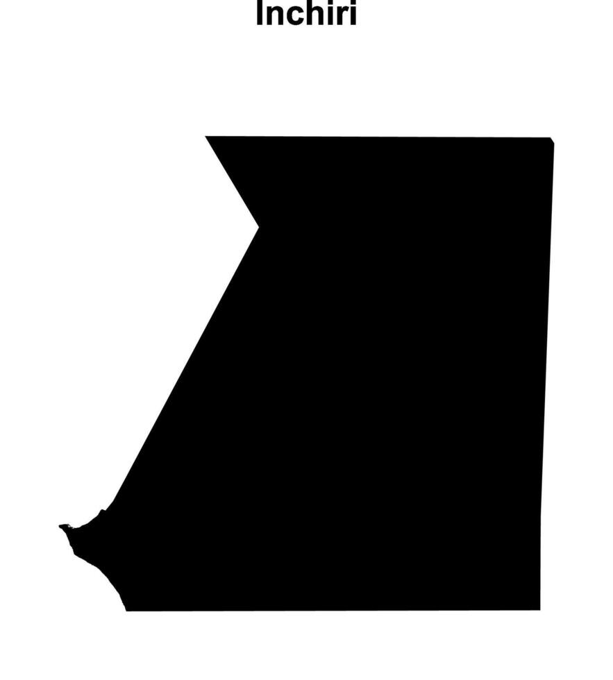 Inchiri region blank outline map vector